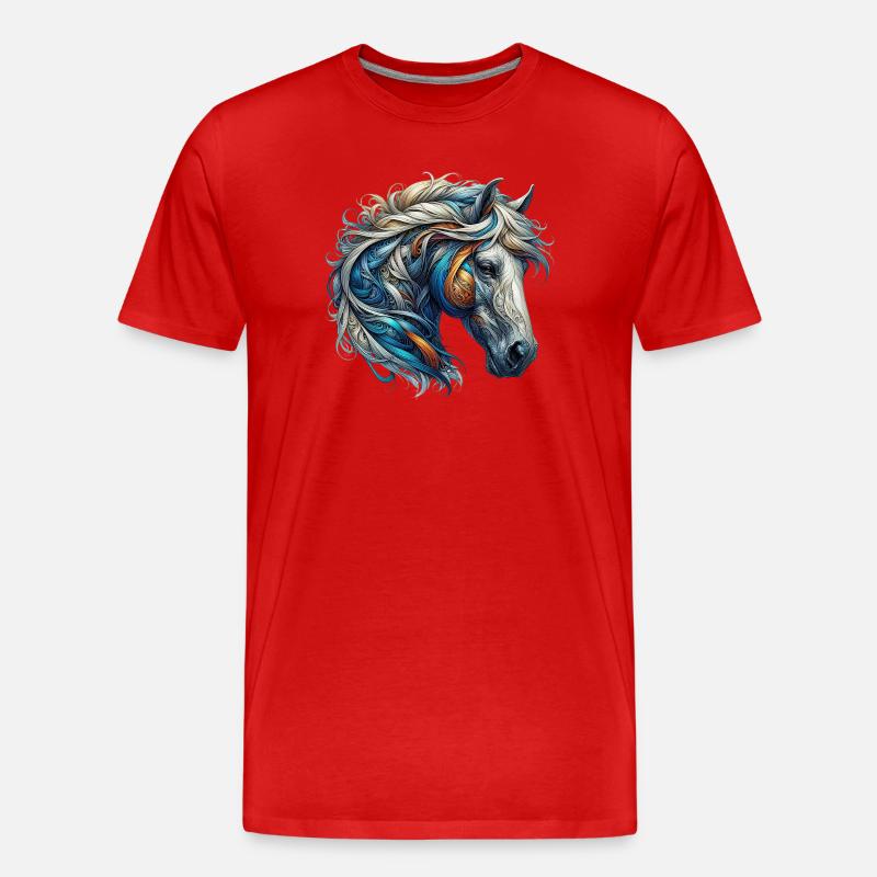 Cheval - T-shirt bio Premium Homme - rouge