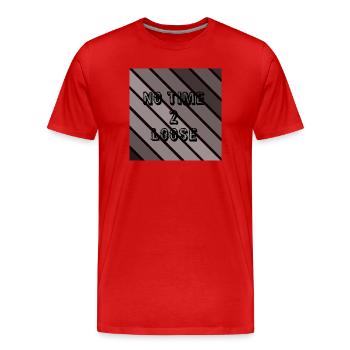 Keine Zeit zu verlieren - Männer Premium Bio T-Shirt - Rot - Vorne - Damien (186cm)