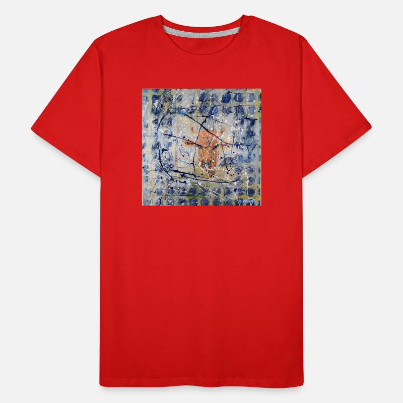 Portrait abstrait d’animal avec vache T-shirt bio Premium Homme