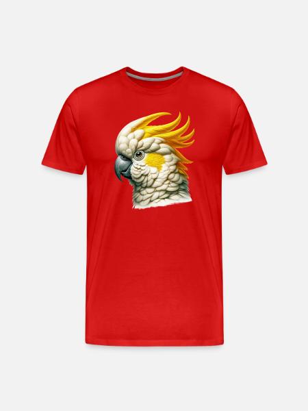 Perroquet cacatoès - T-shirt bio Premium Homme - rouge
