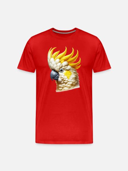 Kakadu-Papagei - Männer Premium Bio T-Shirt - Rot