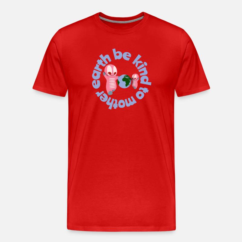 Niedliche Kawaiifiguren - Männer Premium Bio T-Shirt - Rot