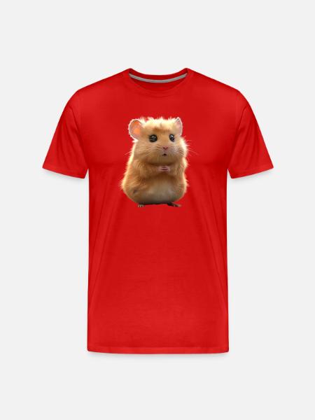 Hamster gnager gullhamster mark hamster hamster - Premium økologisk T-skjorte for menn - rød