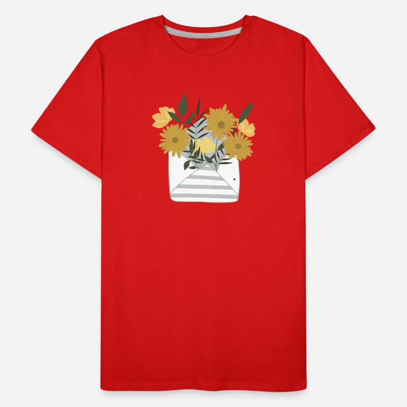 Ein kleiner Blumengruß per Post im Briefumschlag Männer Premium Bio T-Shirt