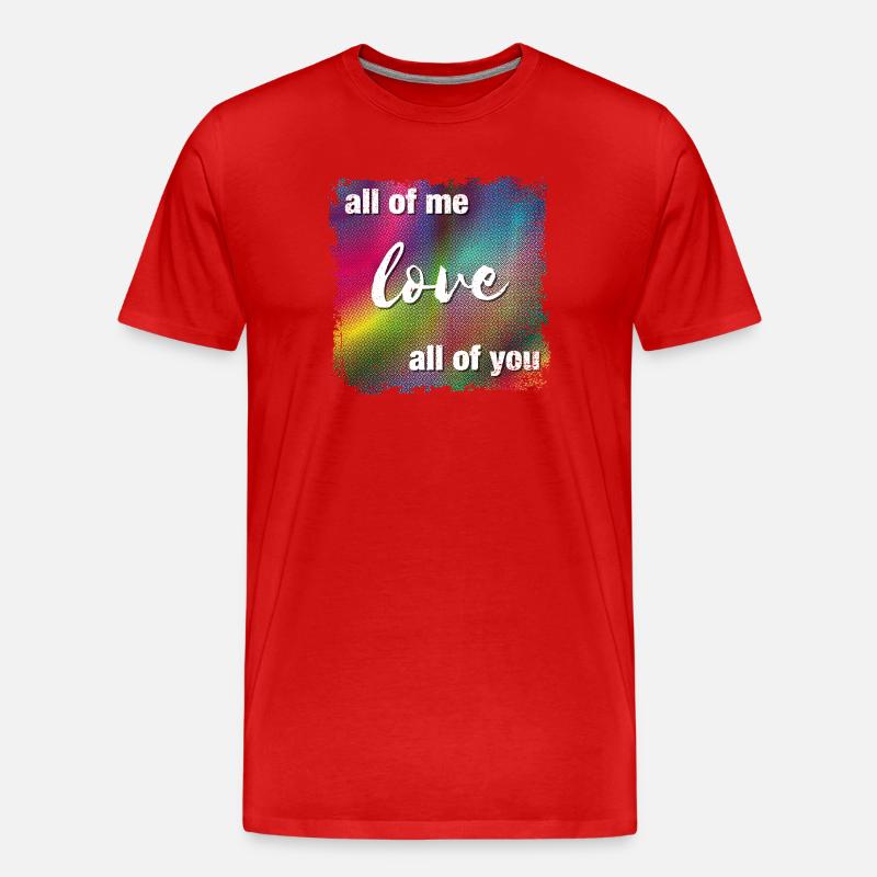 Je vous aime tous - T-shirt bio Premium Homme - rouge