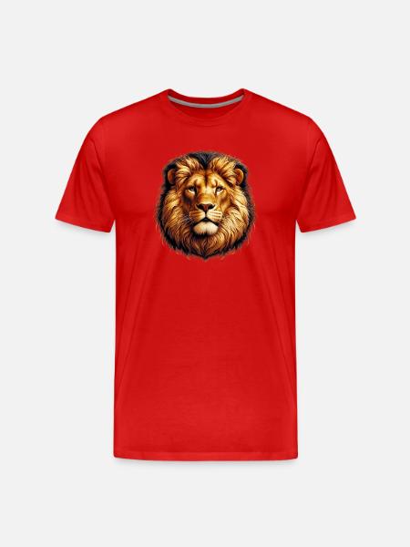 Lion - T-shirt bio Premium Homme - rouge