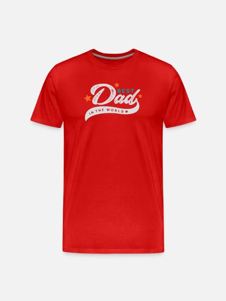 Bester Vater der Welt - Männer Premium Bio T-Shirt - Rot