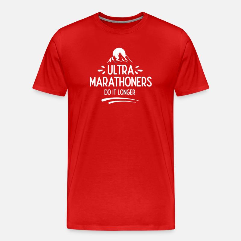 Ultra-Marathonläufer machen es länger - Männer Premium Bio T-Shirt - Rot