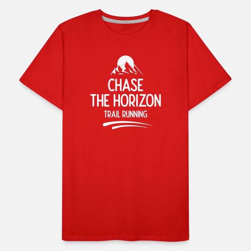 Trailrunning - Jagd auf den Horizont Männer Premium Bio T-Shirt