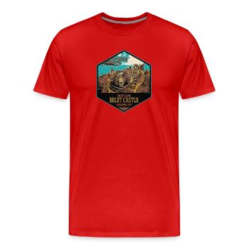 Boldt Castle: Romance on Heart Island - Men's Premium Organic T-Shirt - red - Front - Damien (186cm)