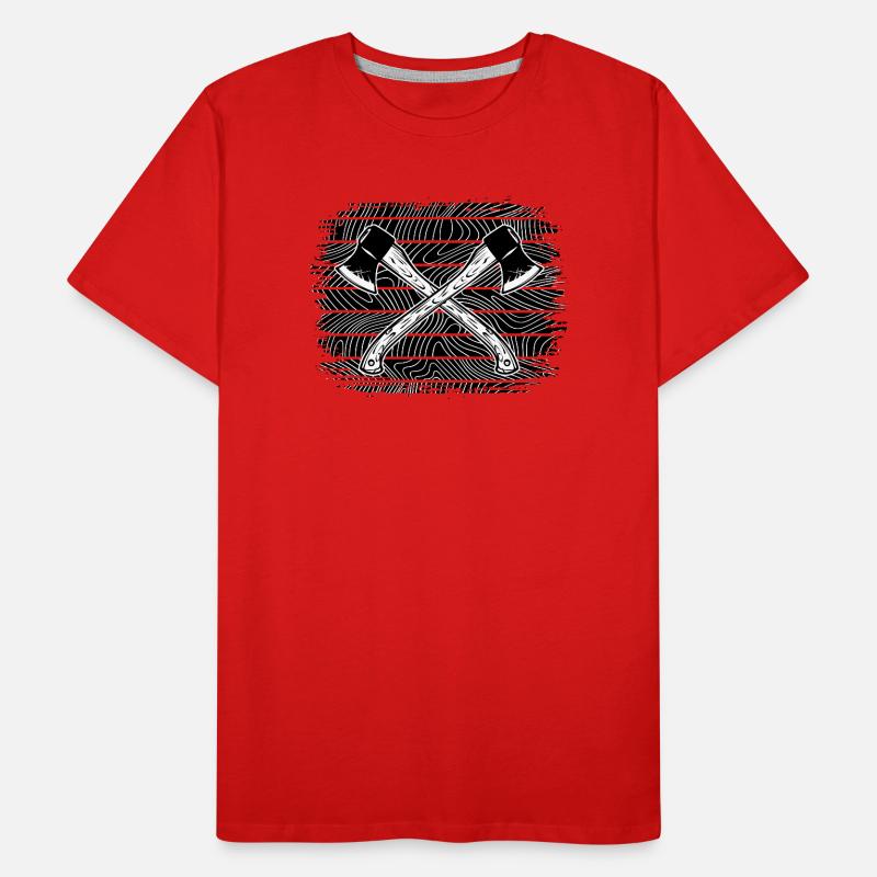axe, woodwork, woodwork, lumberjack, forester Men's Premium Organic T-Shirt