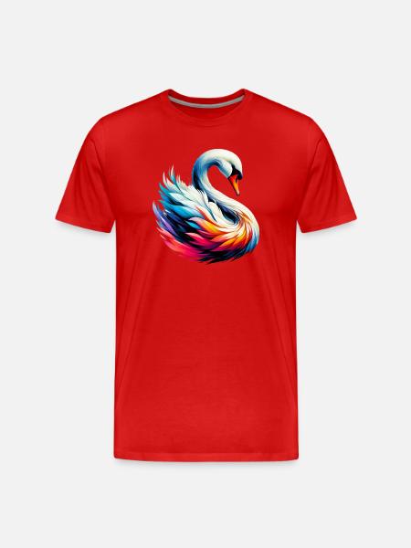 Cygne - T-shirt bio Premium Homme - rouge