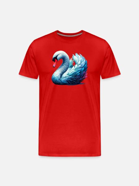 Swan - Men's Premium Organic T-Shirt - red