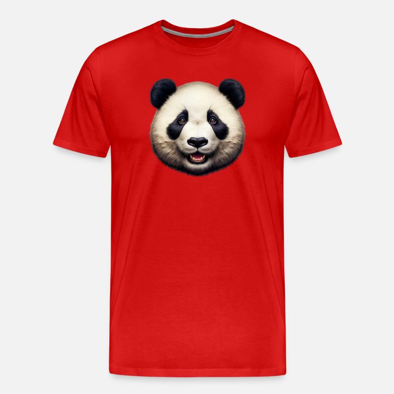 Panda - Männer Premium Bio T-Shirt - Rot