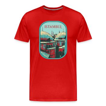 Majesté d'Istanbul: Mosquée sublime - T-shirt bio Premium Homme - rouge - Devant - Damien (186cm)