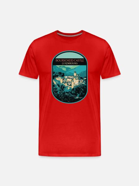 at Bourscheid Castle - Men's Premium Organic T-Shirt - red