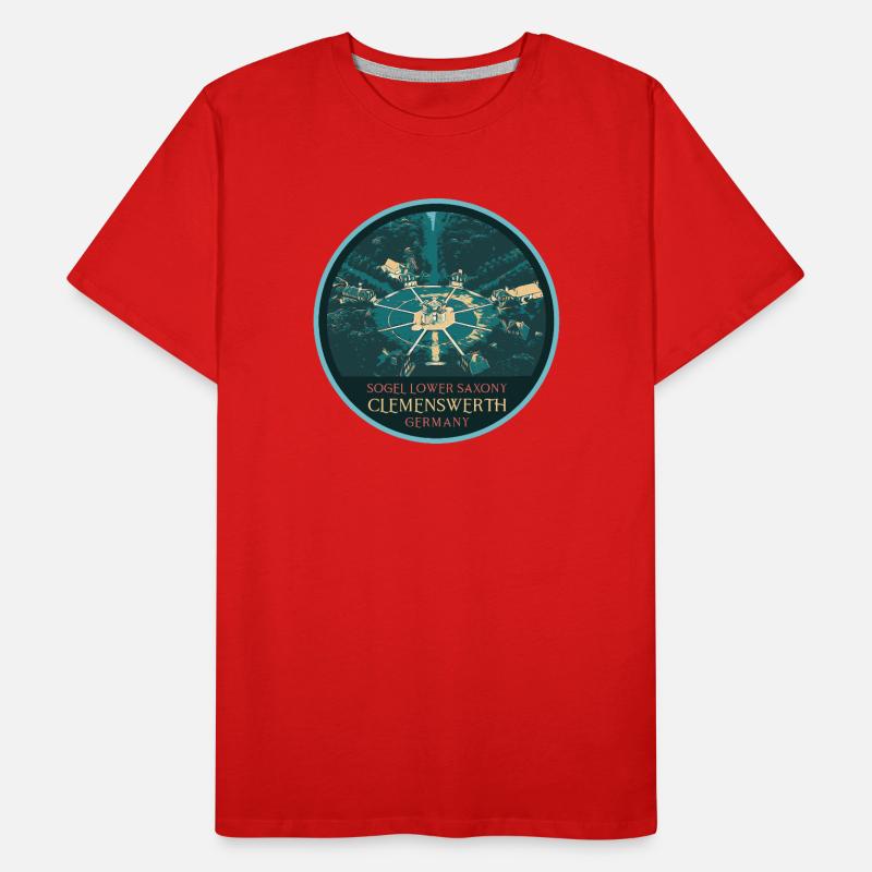 Illustration Clemenswerth Castle, Germany Men's Premium Organic T-Shirt