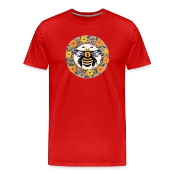 gros bourdon - T-shirt bio Premium Homme - rouge - Devant - Damien (186cm)