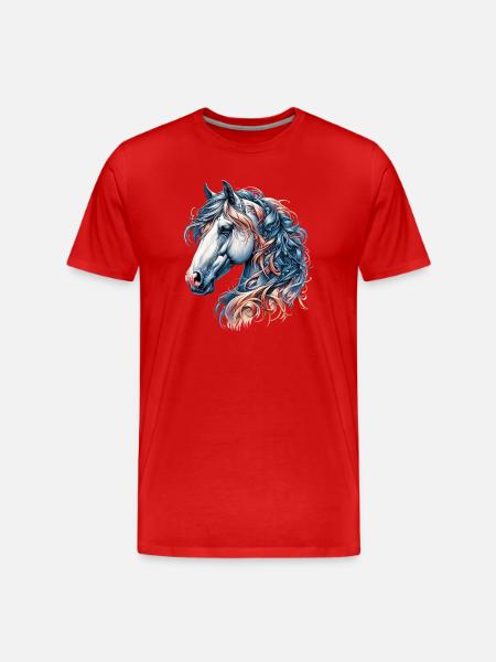Cheval - T-shirt bio Premium Homme - rouge