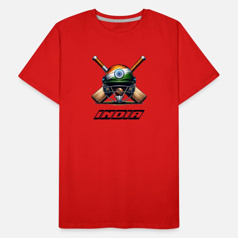 India elephant cricket helmet design Men's Premium Organic T-Shirt