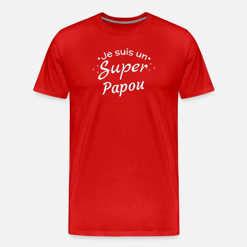 Ich bin ein Super-Papua - Männer Premium Bio T-Shirt - Rot