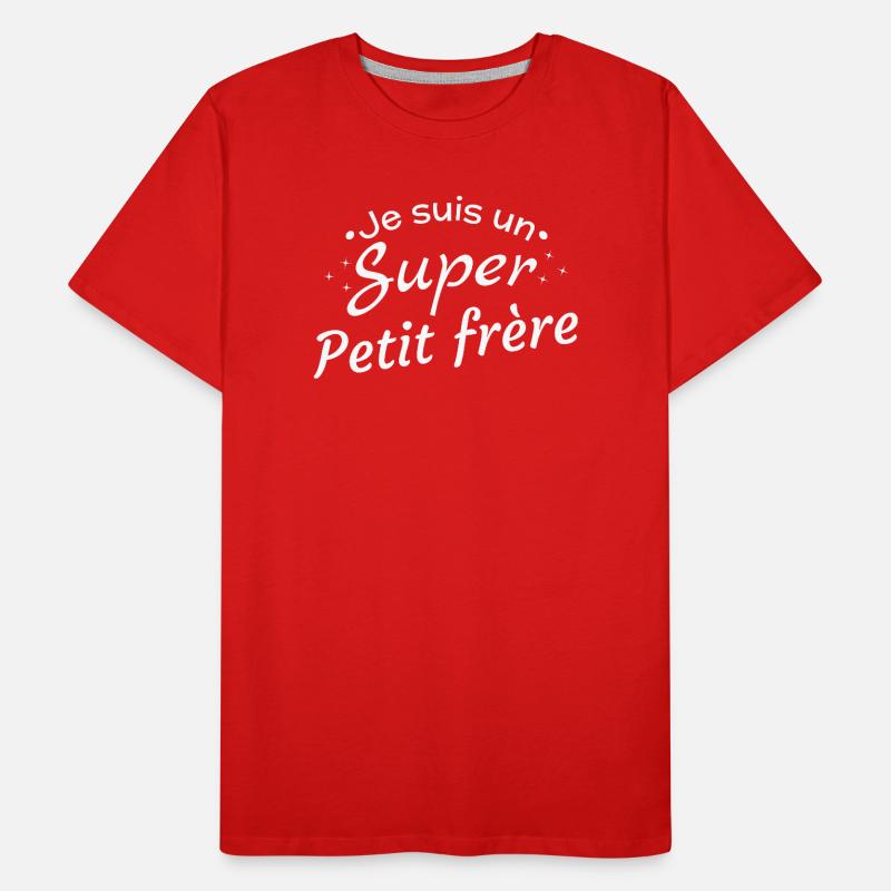 Ich bin ein super kleiner Bruder Männer Premium Bio T-Shirt
