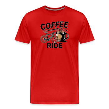 Kaffeezyklus Städtebau - Männer Premium Bio T-Shirt - Rot - Vorne - Damien (186cm)