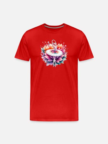Ballet dancer with tutu - Men's Premium Organic T-Shirt - red
