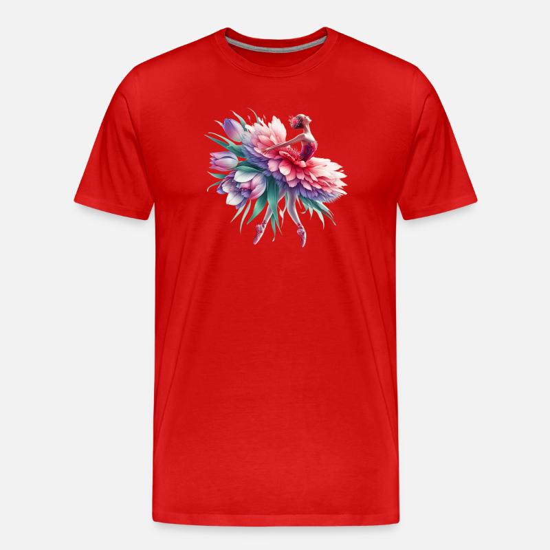 Danseuse de ballet avec tutu - T-shirt bio Premium Homme - rouge