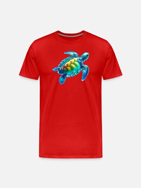 Tortue - T-shirt bio Premium Homme - rouge