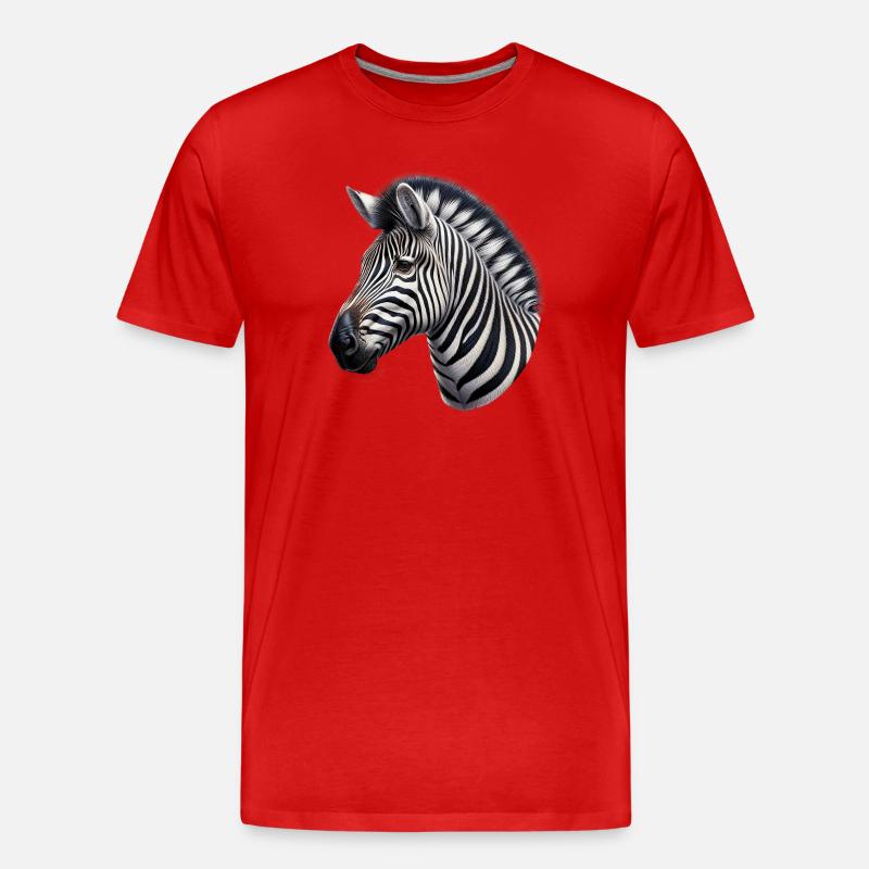 Zebra - Männer Premium Bio T-Shirt - Rot