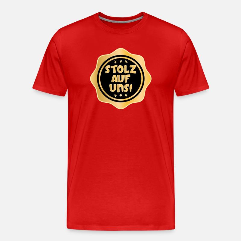 STOLZ AUF UNS FAMILIE - Männer Premium Bio T-Shirt - Rot