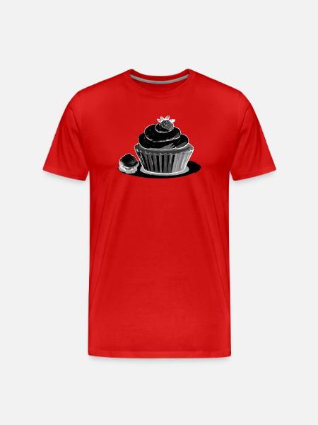 Cupcake Fraise - T-shirt bio Premium Homme - rouge