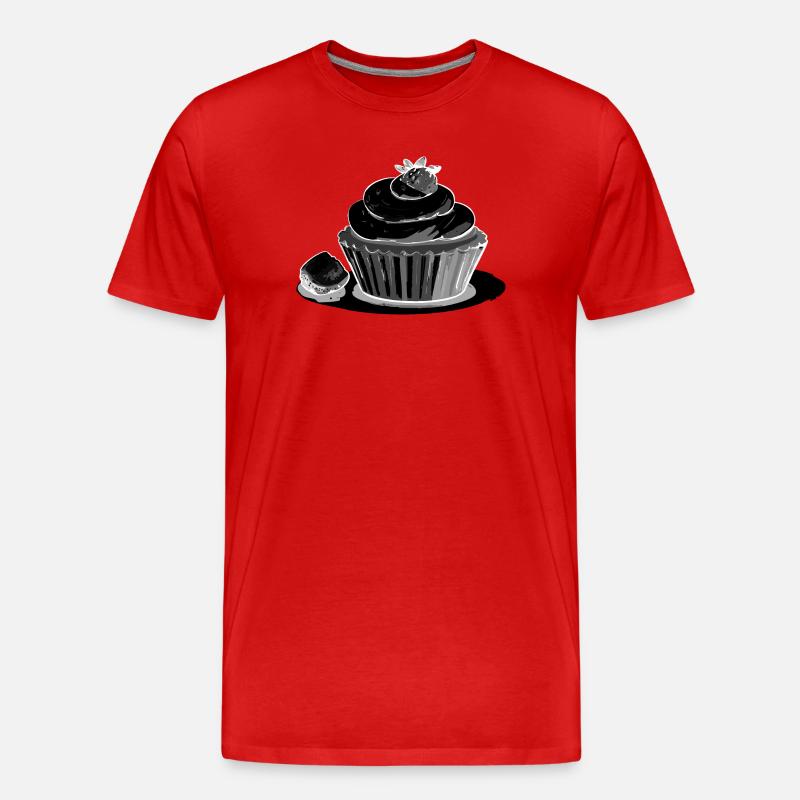 Cupcake Strawberry - Men's Premium Organic T-Shirt - red