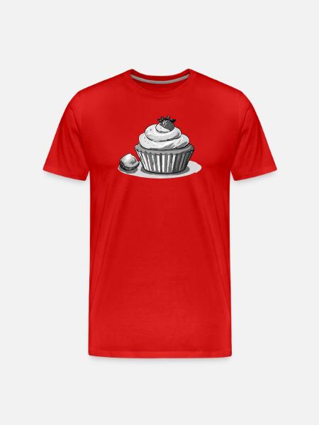 Cupcake Strawberry - Men's Premium Organic T-Shirt - red