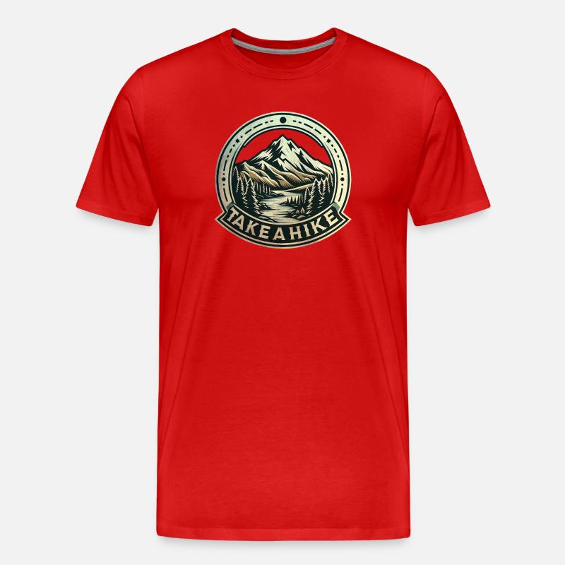Machen Sie eine Wanderung! - Männer Premium Bio T-Shirt - Rot
