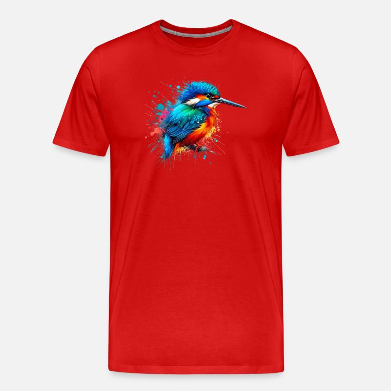 Eisvogel - Männer Premium Bio T-Shirt - Rot