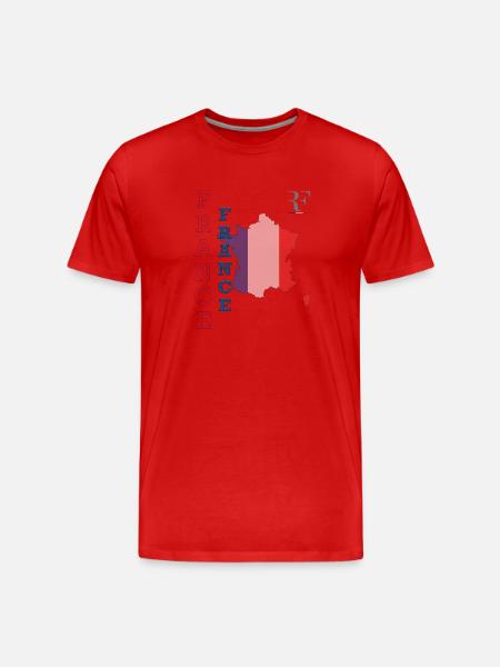 Stil der französischen Flagge und Patriotismus - Männer Premium Bio T-Shirt - Rot