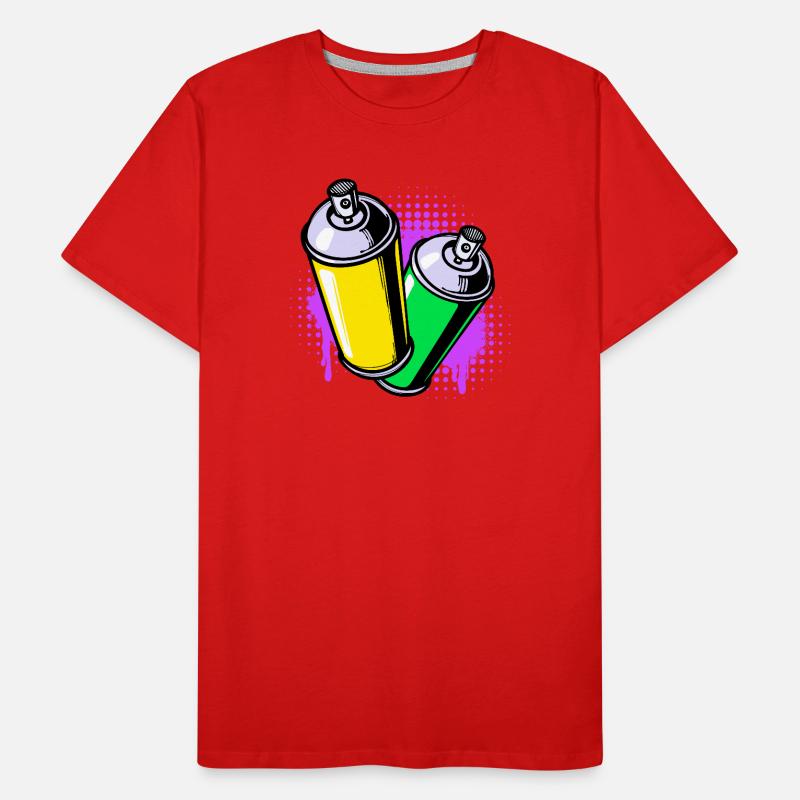 Graffiti Sprayer Kunst Strassenkunst Spraydose Männer Premium Bio T-Shirt