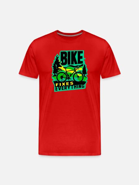 Bike Fixes Everything Adventure Design - Men's Premium Organic T-Shirt - red