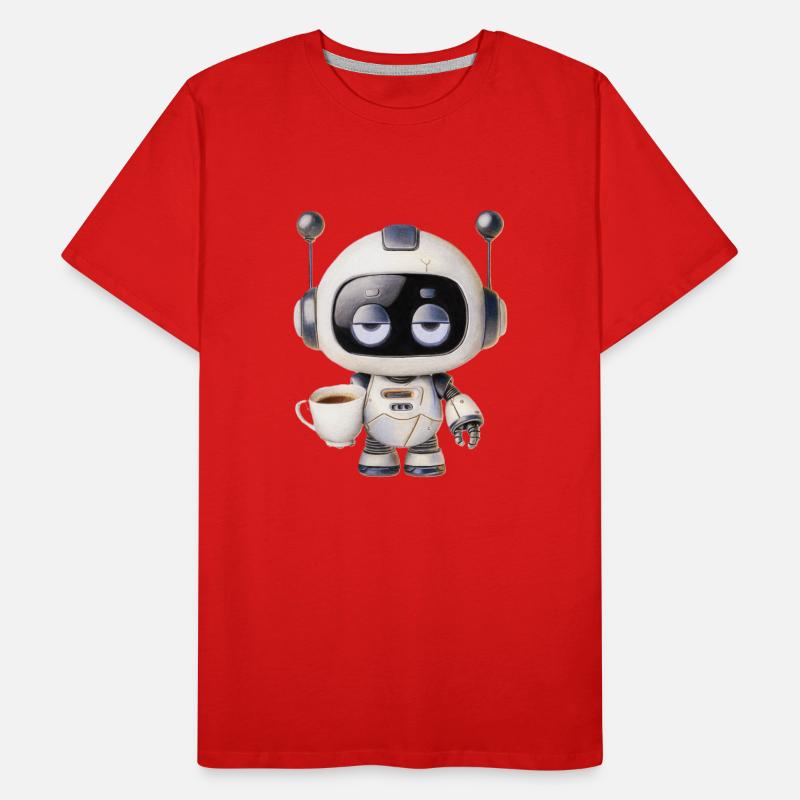 Robot Café T-shirt bio Premium Homme