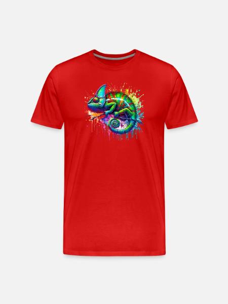 Chameleon - Men's Premium Organic T-Shirt - red