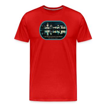 Nuit au château de San Giorgio, Mantoue - T-shirt bio Premium Homme - rouge - Devant - Damien (186cm)