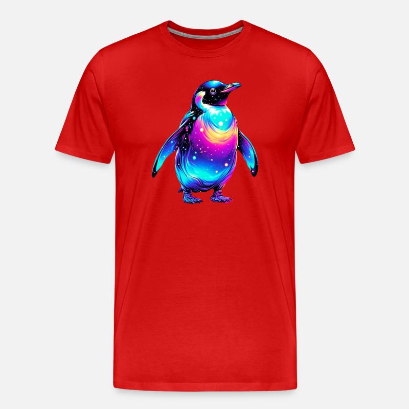 Pinguin - Männer Premium Bio T-Shirt - Rot