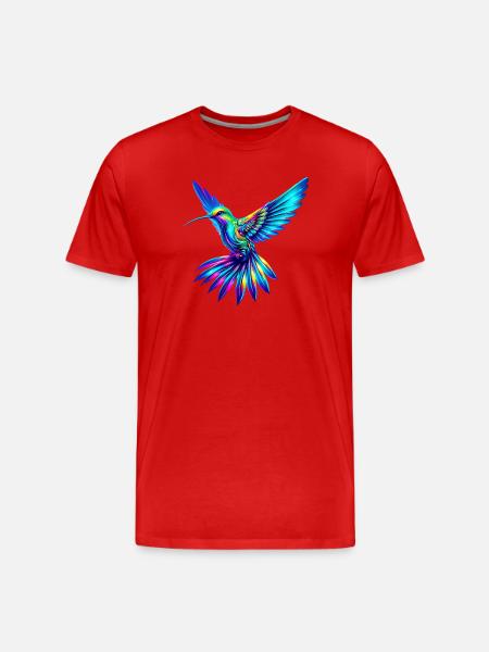 Hummingbird - Men's Premium Organic T-Shirt - red