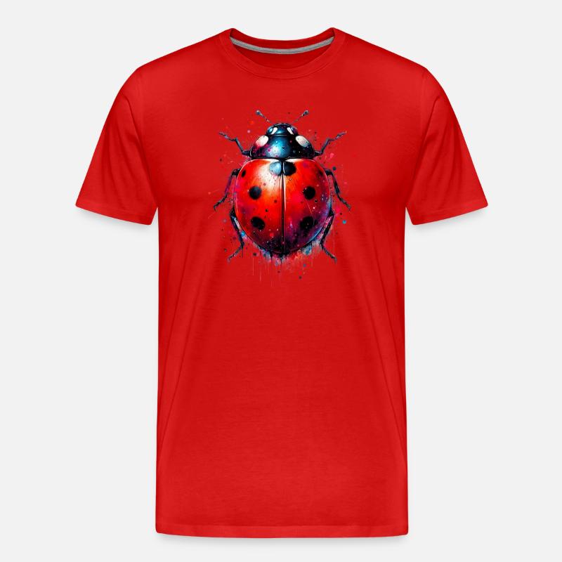 Marienkäfer - Männer Premium Bio T-Shirt - Rot