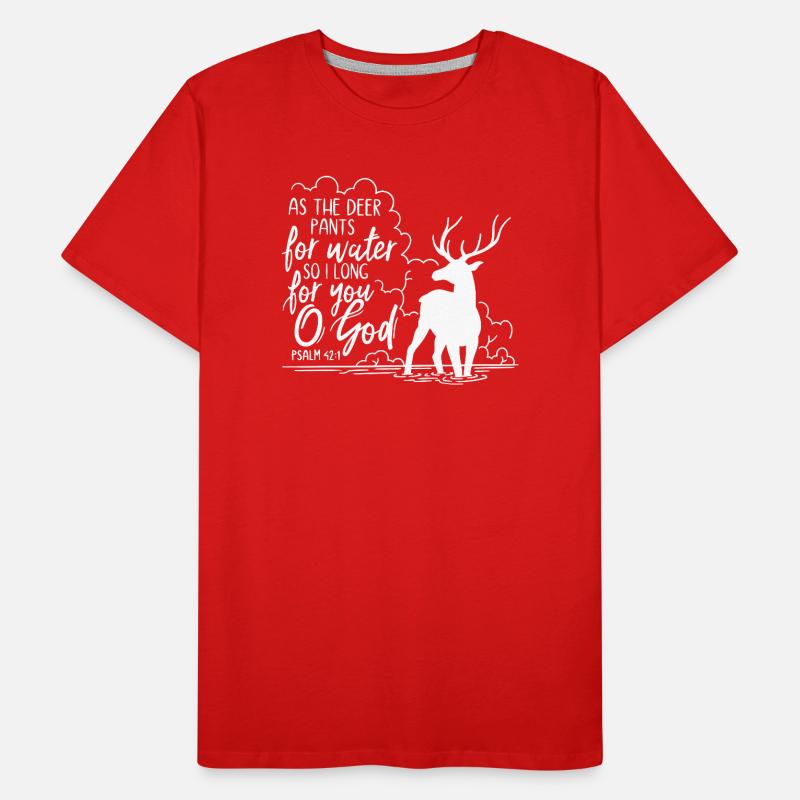 As the deer pants for water Men's Premium Organic T-Shirt