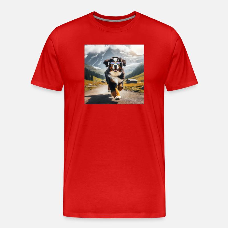Berner Sennenhund - Männer Premium Bio T-Shirt - Rot