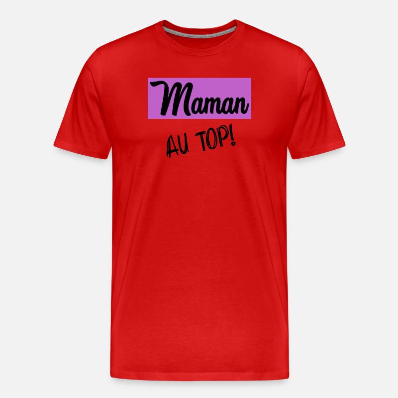 MAMA - Männer Premium Bio T-Shirt - Rot