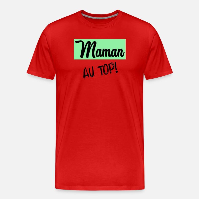 MAMA - Männer Premium Bio T-Shirt - Rot